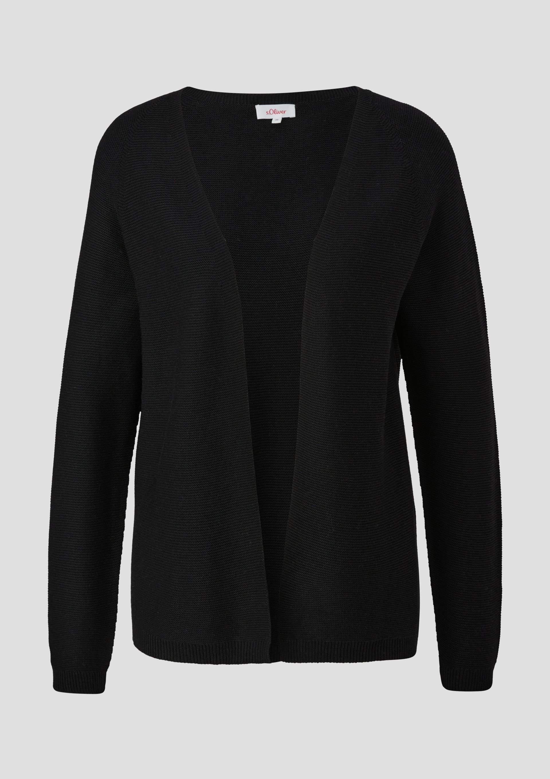 s.Oliver - Strickjacke aus Viskosemix, Damen, schwarz von s.Oliver