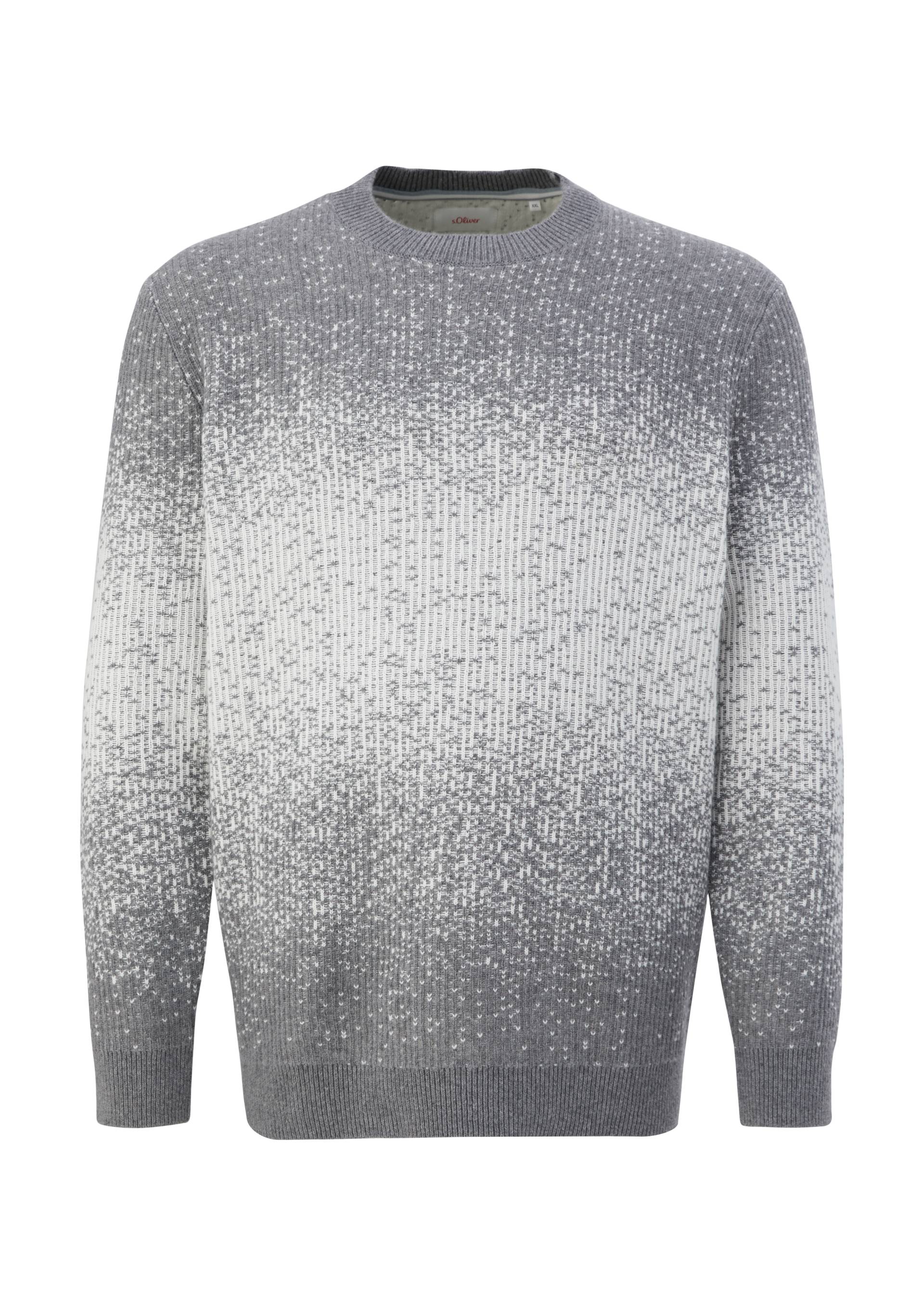 s.Oliver - Strickpullover im Jacquard-Design, Herren, grau von s.Oliver