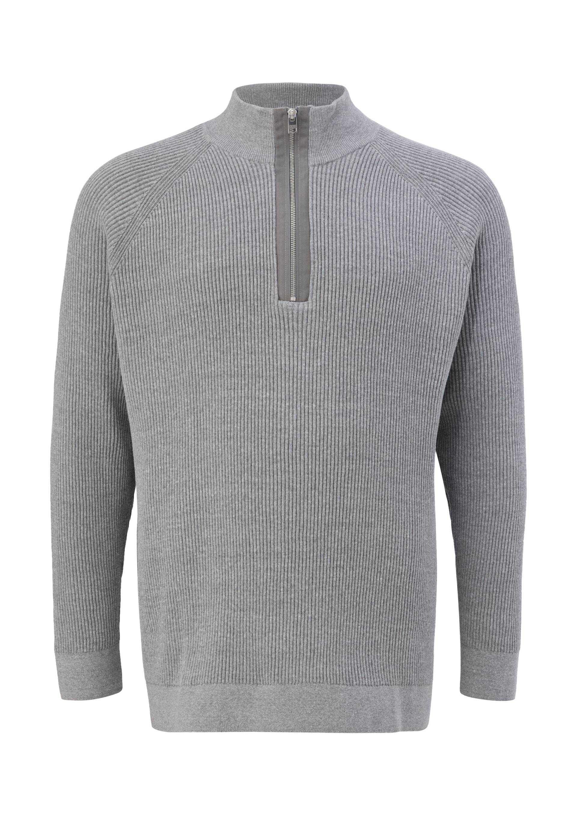 s.Oliver - Gestrickter Troyerpullover, Herren, grau von s.Oliver