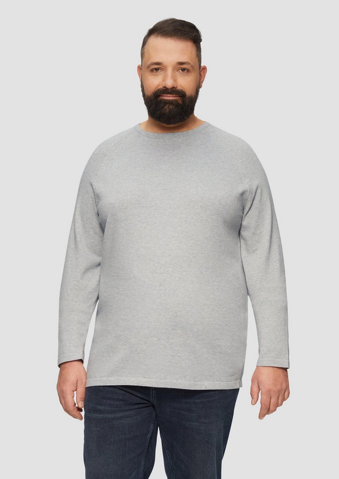 s.Oliver Strickpullover Feinstrickpullover mit Raglanärmeln Logo von s.Oliver