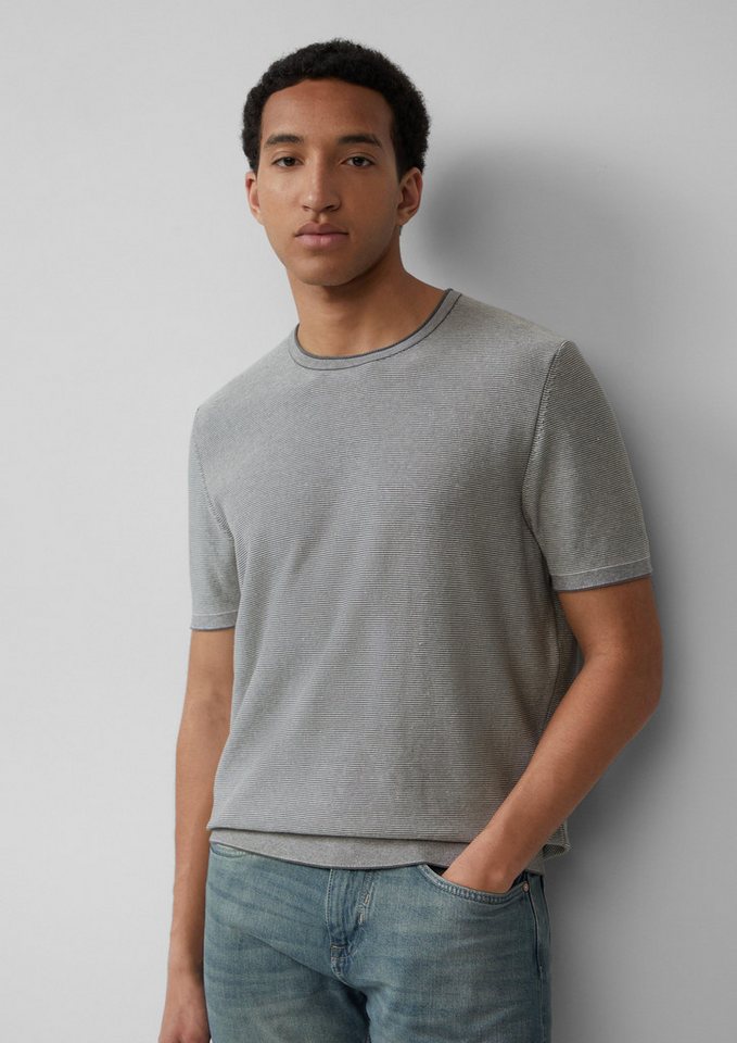 s.Oliver Strickpullover Gestreiftes Strick-T-Shirt aus Leinenmix von s.Oliver