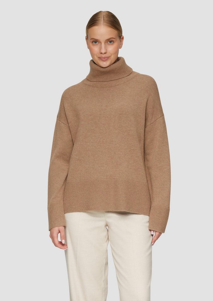 s.Oliver Strickpullover Lockerer Rollkragenpullover aus Kaschmirmix Seitenschlitz von s.Oliver