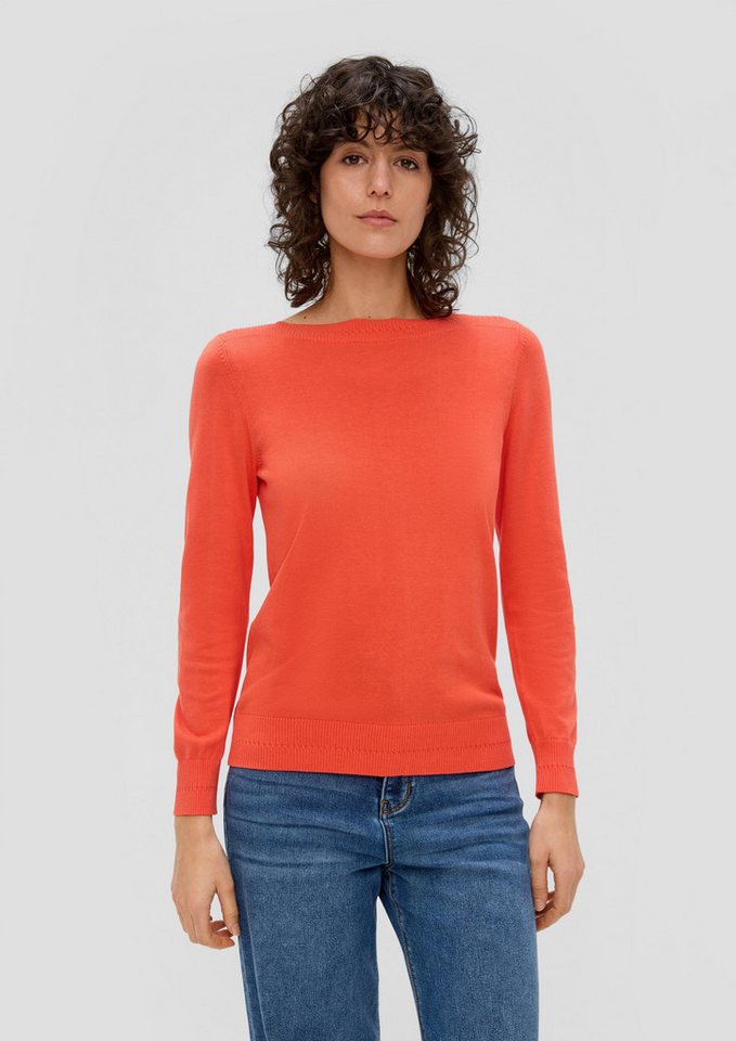 s.Oliver Strickpullover Longsleeve mit U-Boot-Ausschnitt von s.Oliver