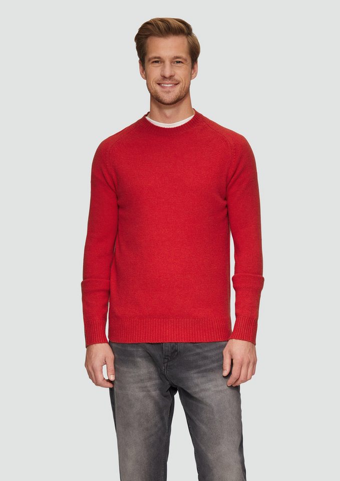 s.Oliver Strickpullover Strickpullover aus reiner Wolle Rippblende von s.Oliver