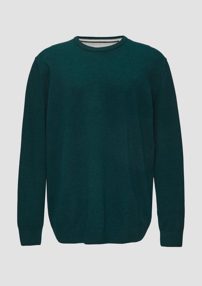 s.Oliver Strickpullover Strickpullover mit Logo-Stickerei Logo von s.Oliver