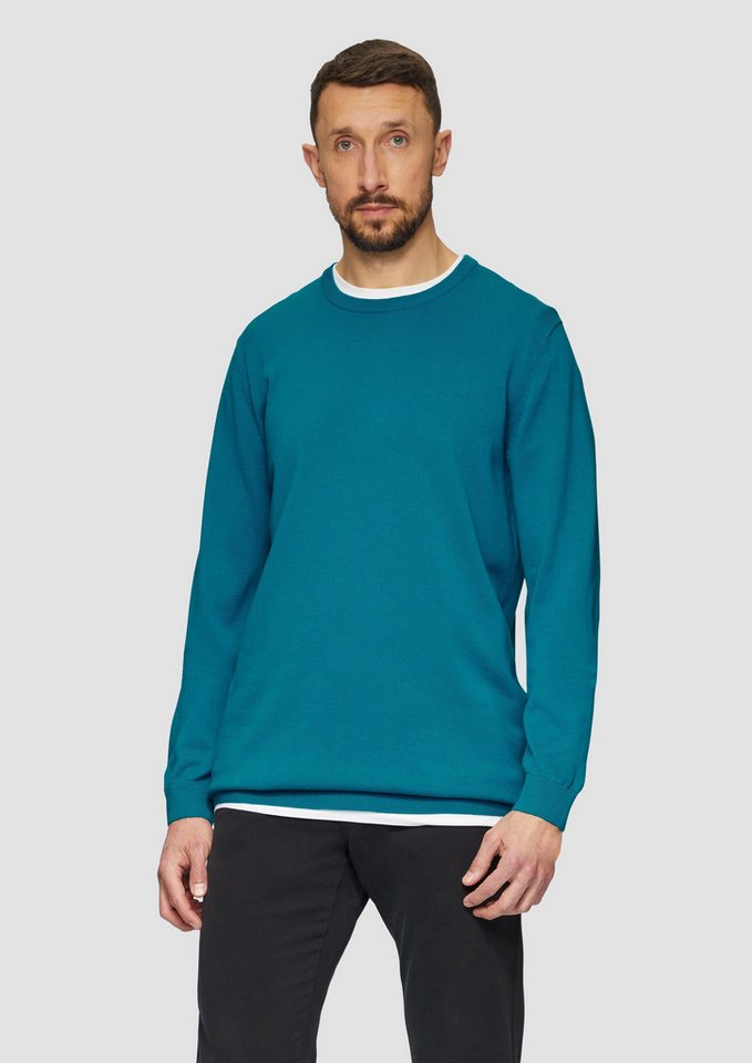 s.Oliver Strickpullover Strickpullover mit Logo-Stickerei Logo von s.Oliver