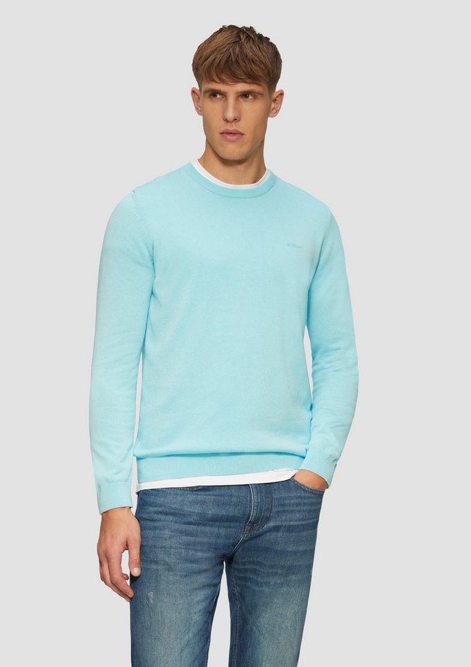 s.Oliver Strickpullover Strickpullover mit Logo-Stickerei Logo von s.Oliver
