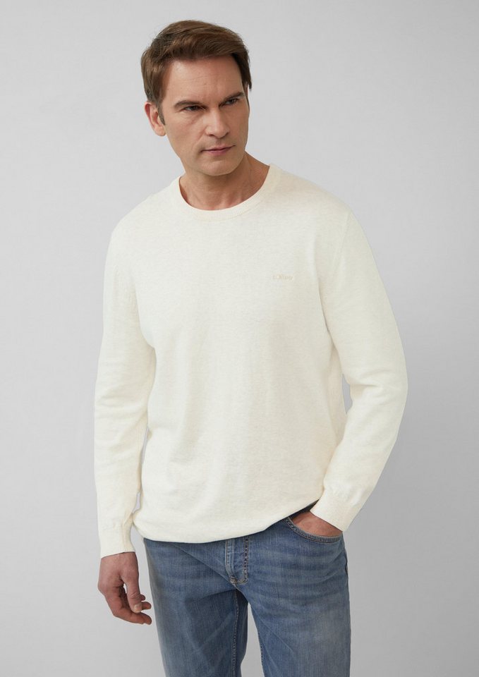 s.Oliver Strickpullover Strickpullover mit Logo-Stickerei Logo von s.Oliver