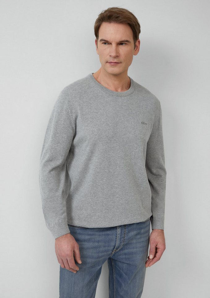 s.Oliver Strickpullover Strickpullover mit Logo-Stickerei Logo von s.Oliver