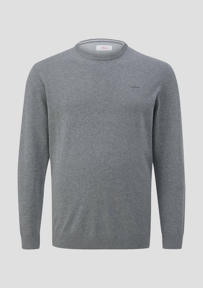 s.Oliver Strickpullover Strickpullover mit Logo-Stickerei Logo von s.Oliver