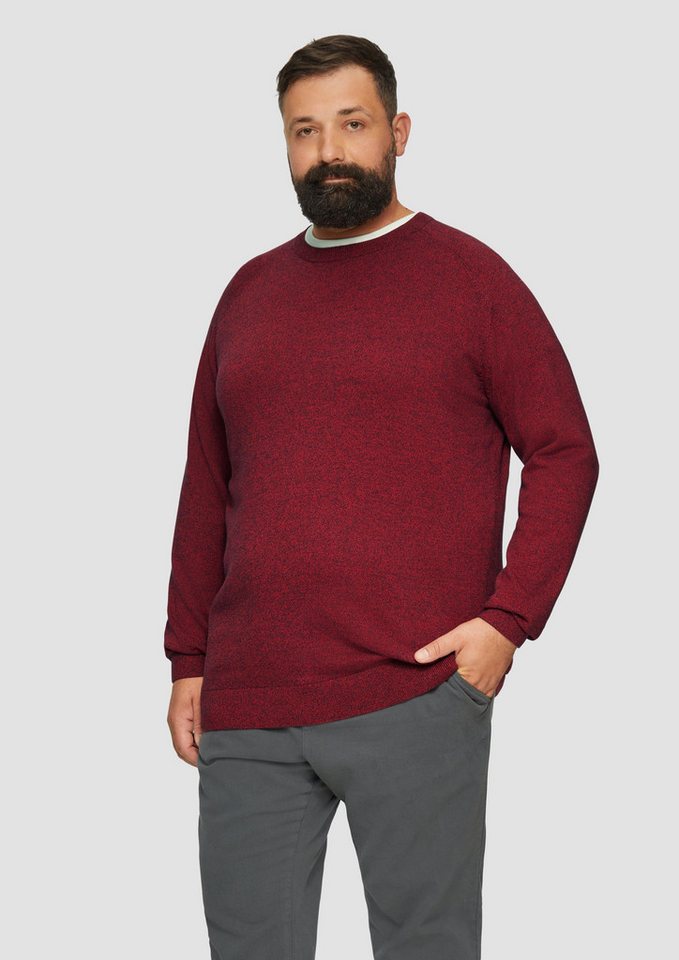 s.Oliver Strickpullover Strickpullover mit Rippbündchen Rippblende von s.Oliver