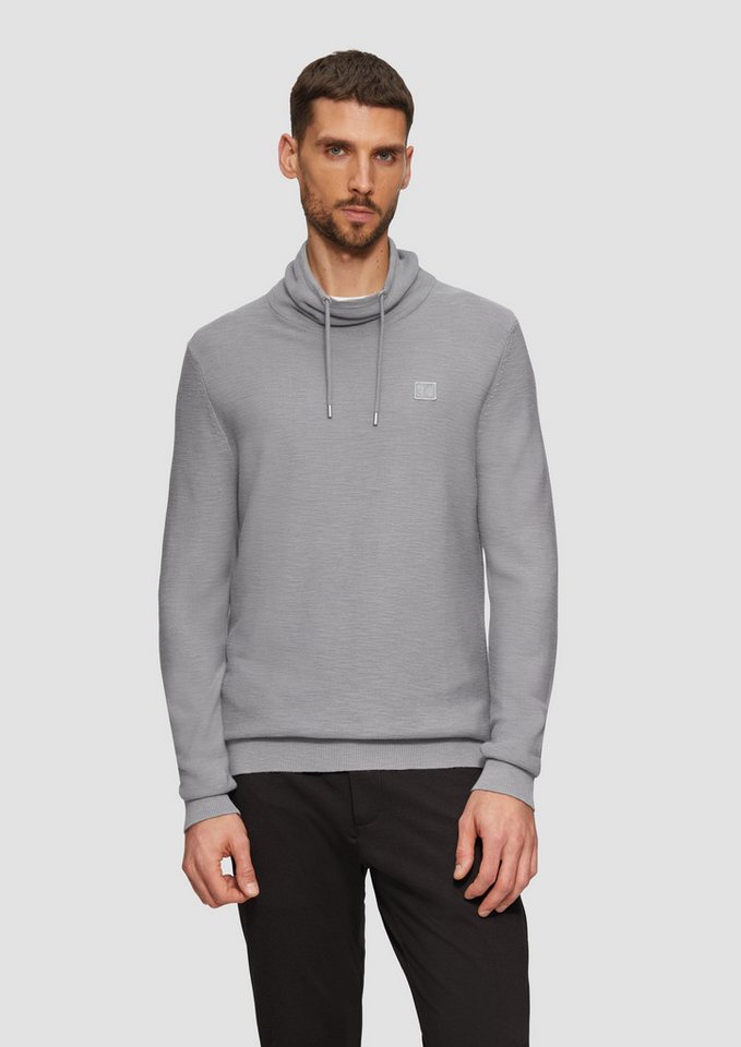 s.Oliver Strickpullover Strickpullover mit Schalkragen Rippblende von s.Oliver