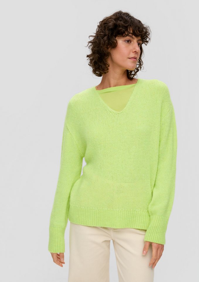 s.Oliver Strickpullover Leicht transparenter Strickpullover im Relaxed Fit von s.Oliver