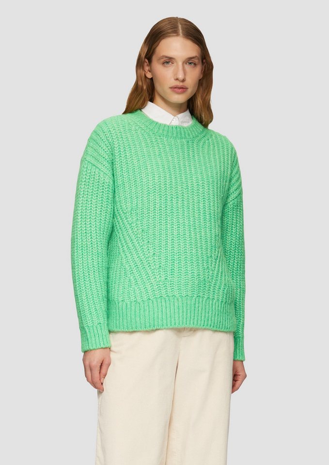 s.Oliver Strickpullover Weicher Grobstrickpullover mit überschnittenen Schultern von s.Oliver