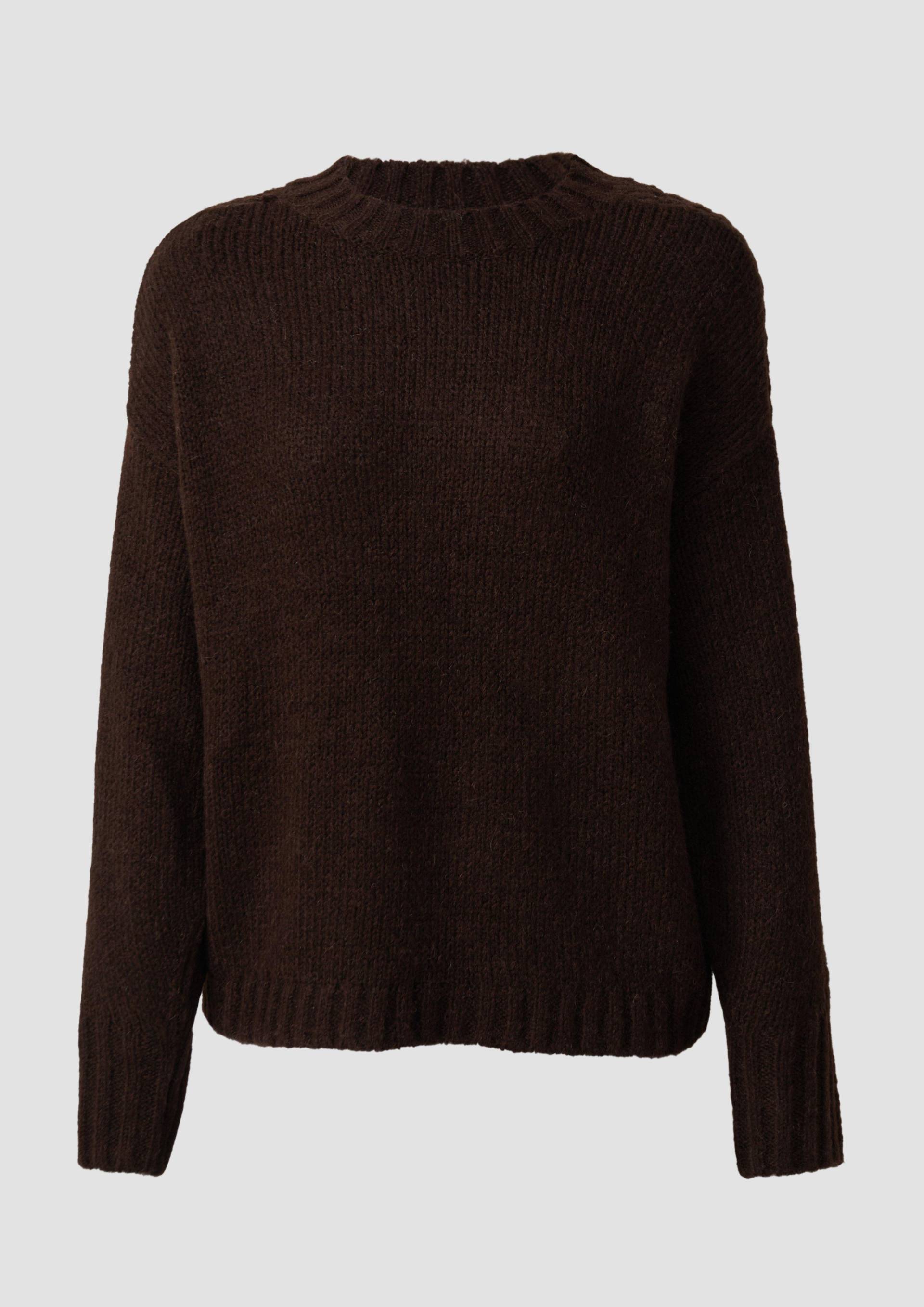 s.Oliver - Strickpullover aus Alpakamix im Relaxed Fit, Damen, braun von s.Oliver