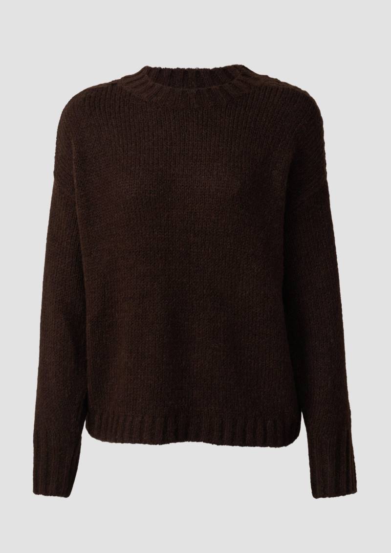 s.Oliver - Strickpullover aus Alpakamix im Relaxed Fit, Damen, braun von s.Oliver