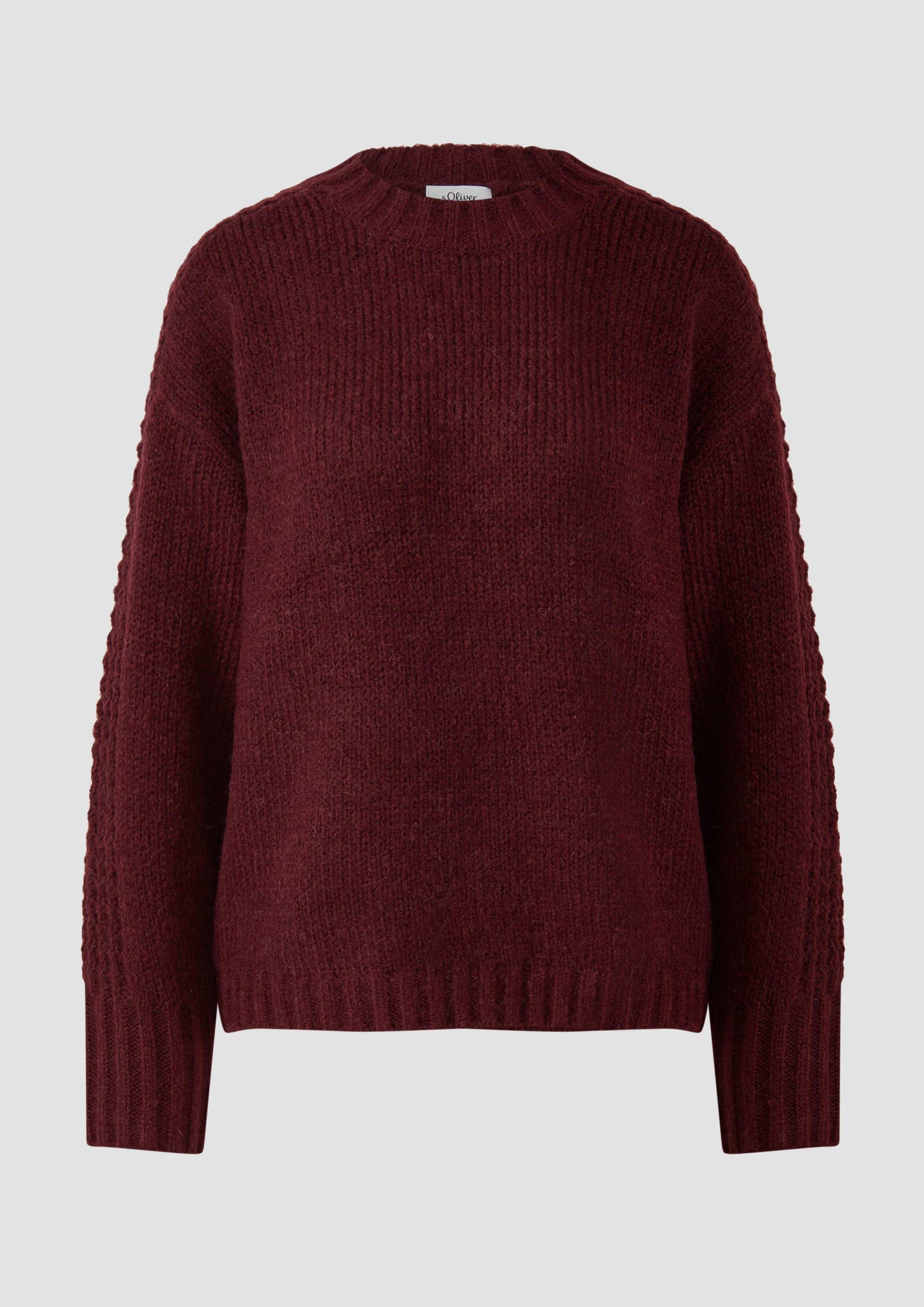 s.Oliver - Strickpullover aus Alpakamix im Relaxed Fit, Damen, rot von s.Oliver