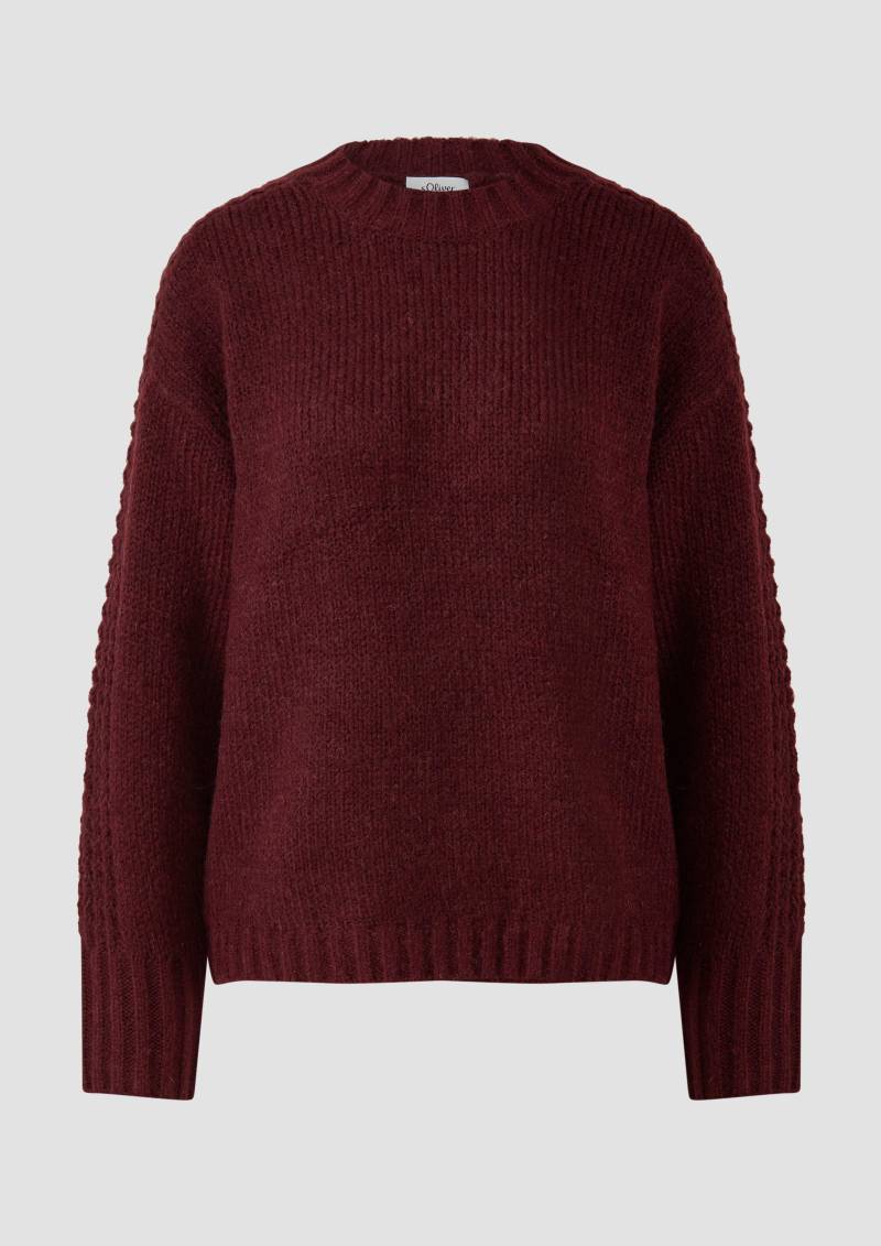 s.Oliver - Strickpullover aus Alpakamix im Relaxed Fit, Damen, rot von s.Oliver