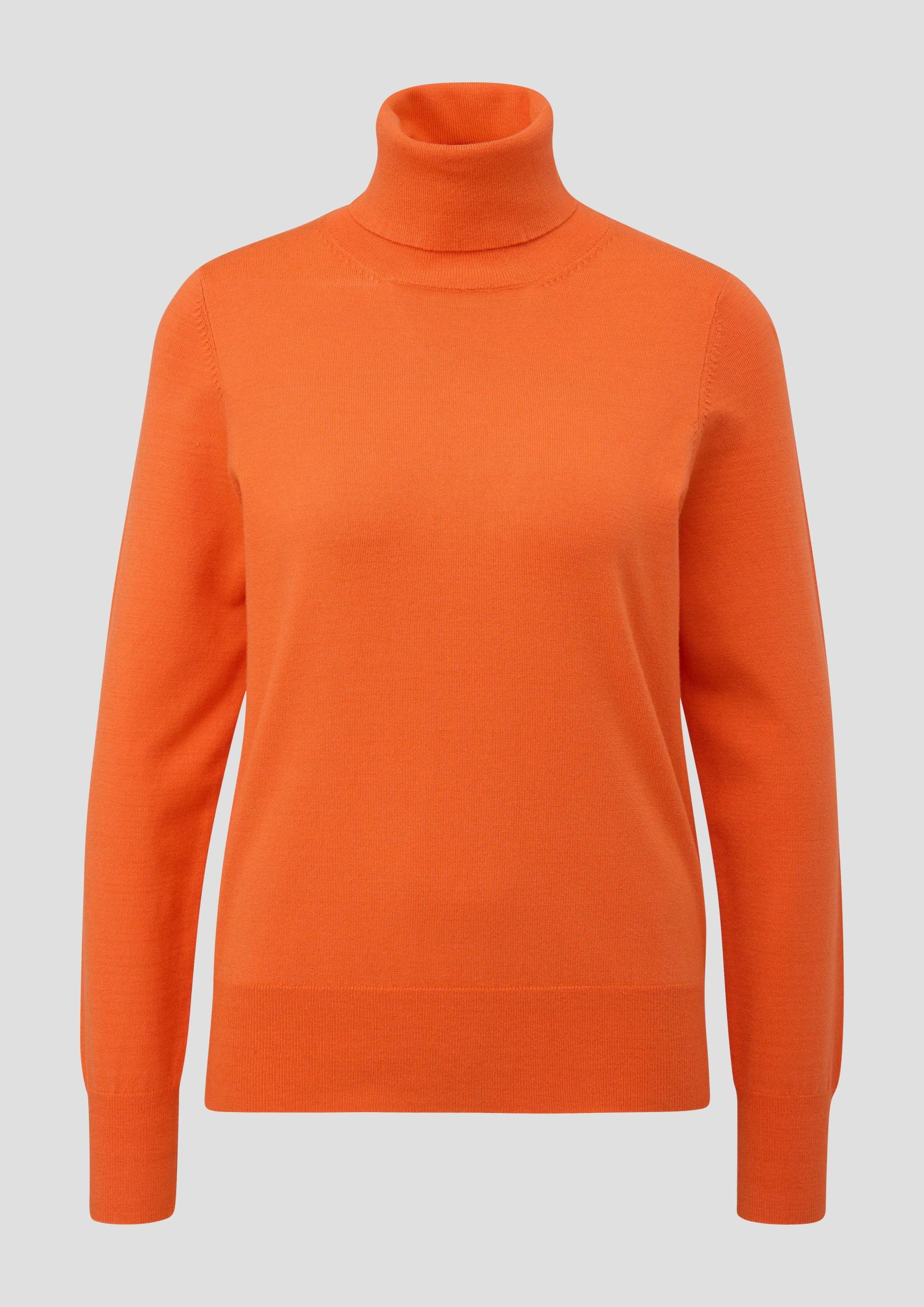 s.Oliver - Strickpullover aus Viskosemix, Damen, Orange von s.Oliver