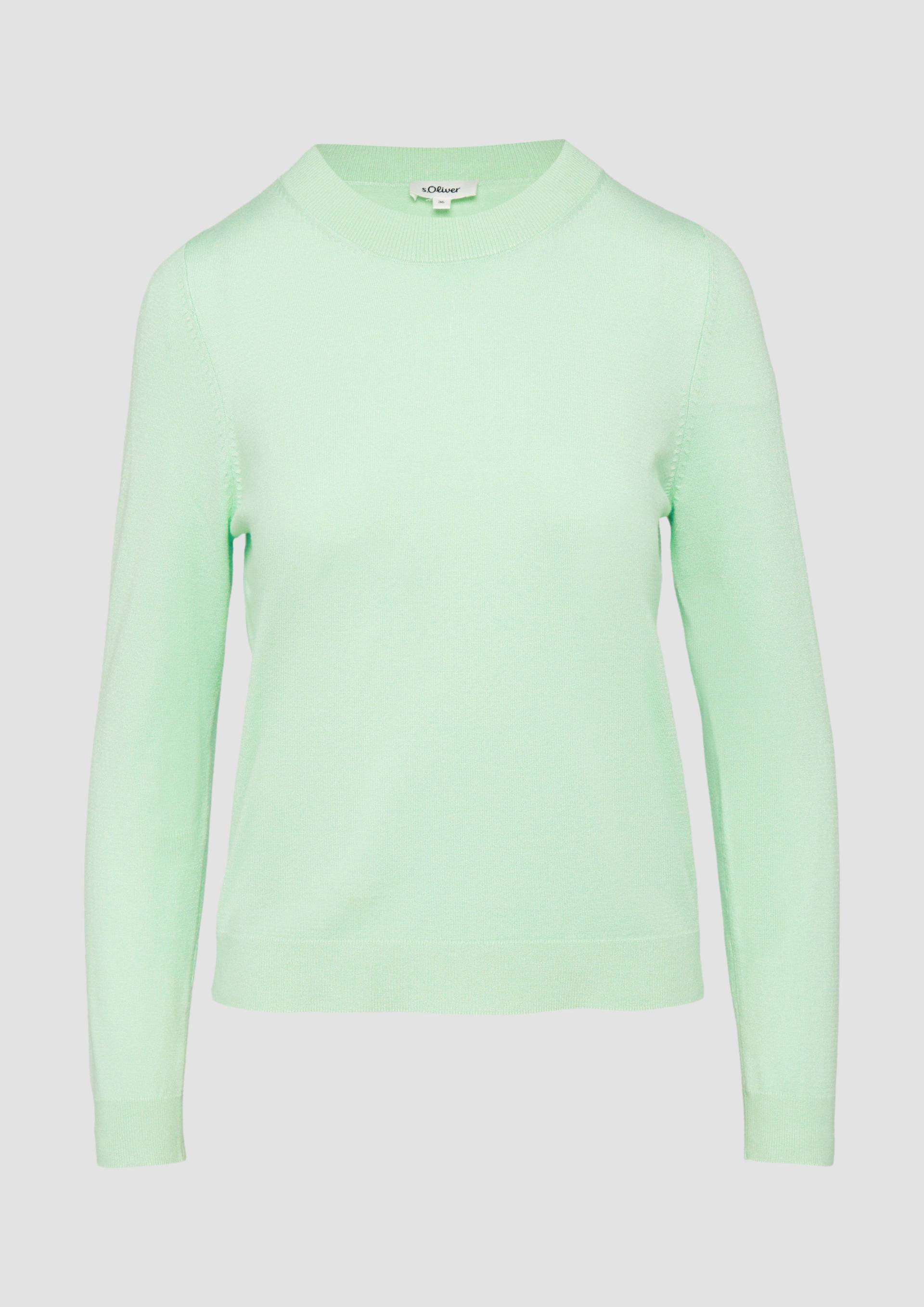 s.Oliver - Strickpullover aus Viskosemix, Damen, grün von s.Oliver