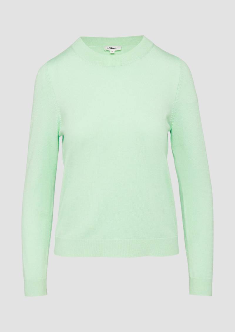 s.Oliver - Strickpullover aus Viskosemix, Damen, grün von s.Oliver
