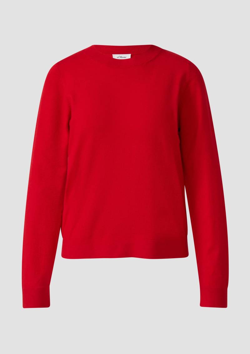 s.Oliver - Strickpullover aus Viskosemix, Damen, rot von s.Oliver