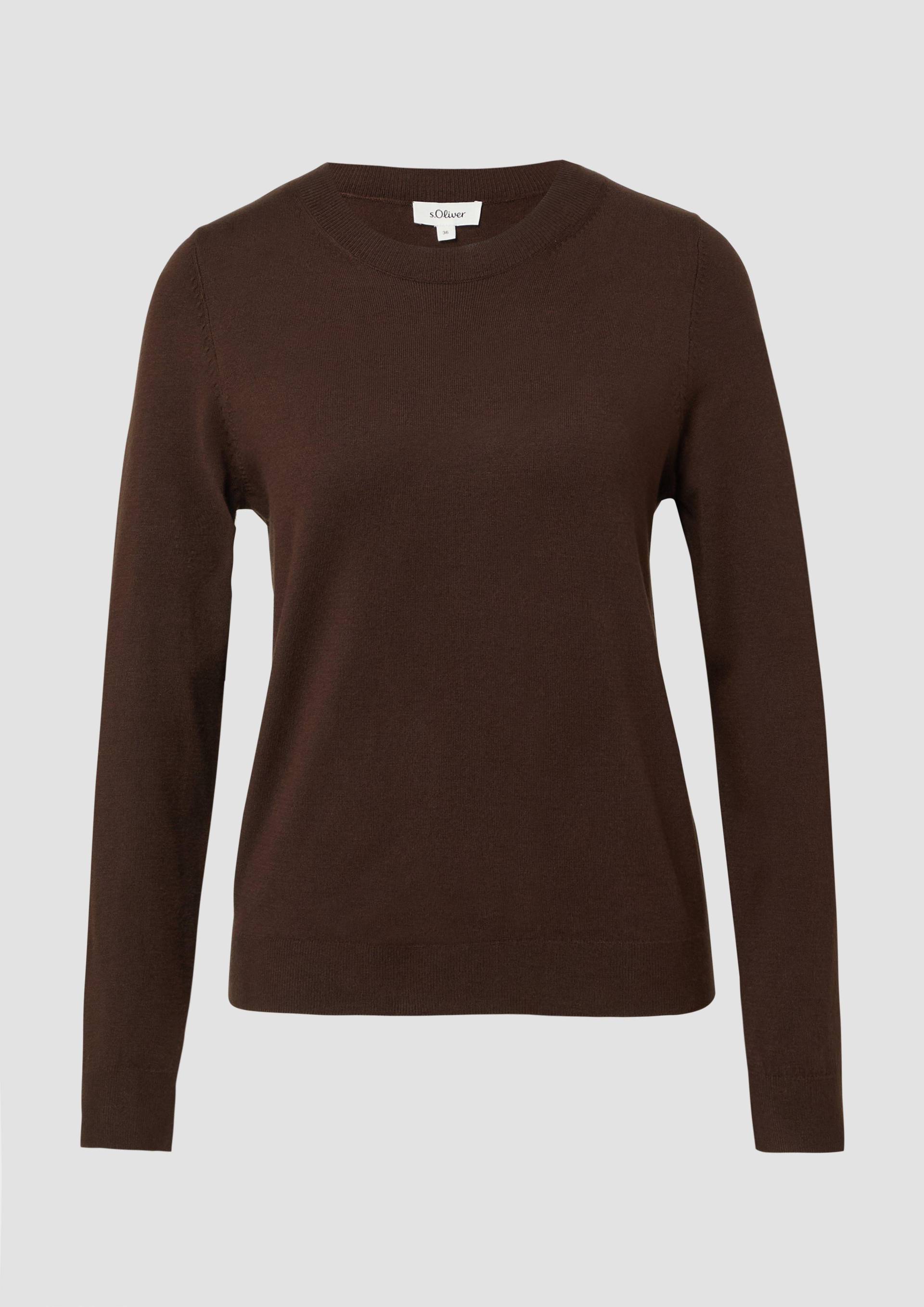 s.Oliver - Strickpullover aus Viskosemix, Damen, braun s.Oliver - Strickpullover aus Viskosemix, Damen, braun von s.Oliver