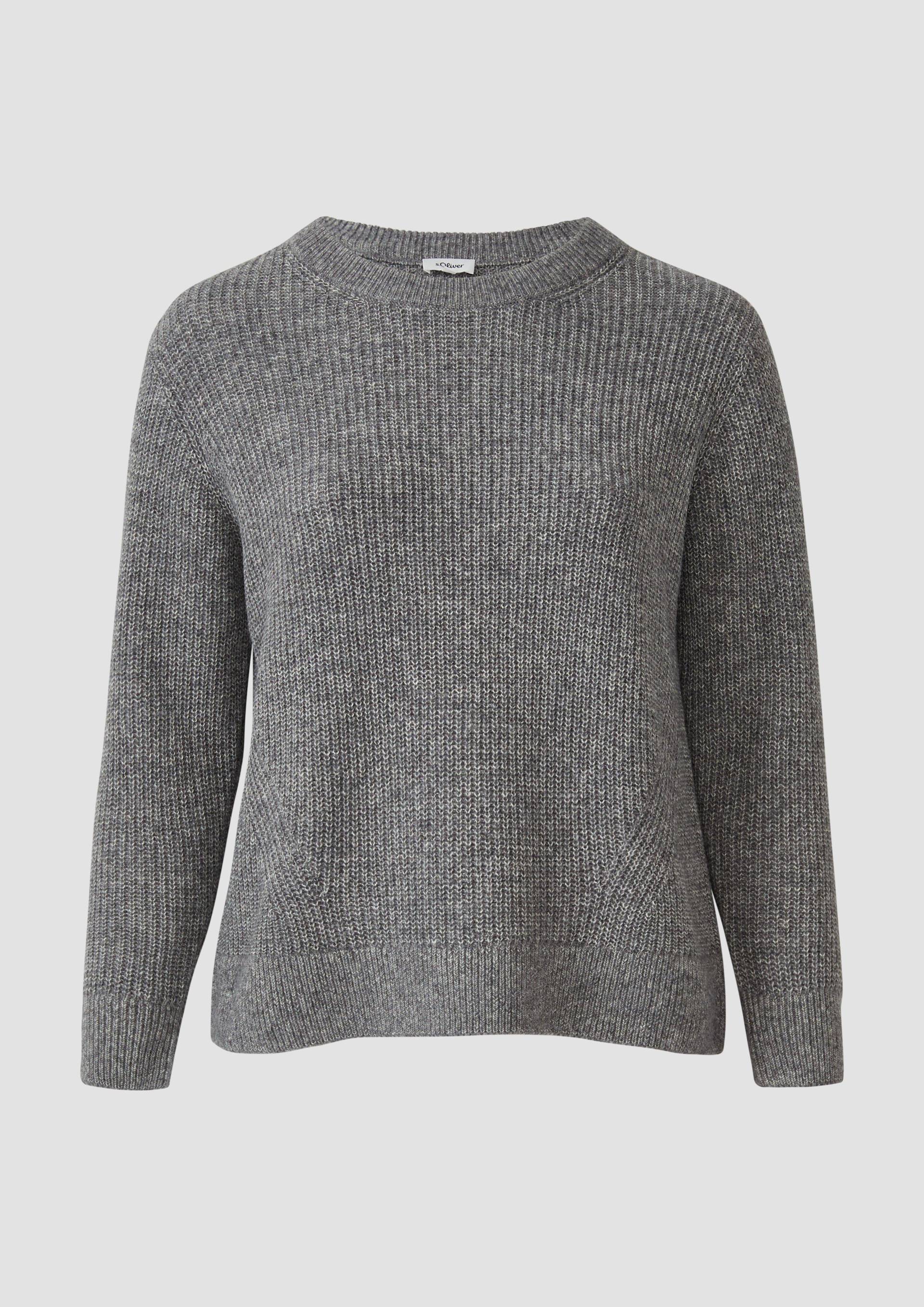 s.Oliver - Strickpullover aus Wollmix, Damen, grau von s.Oliver