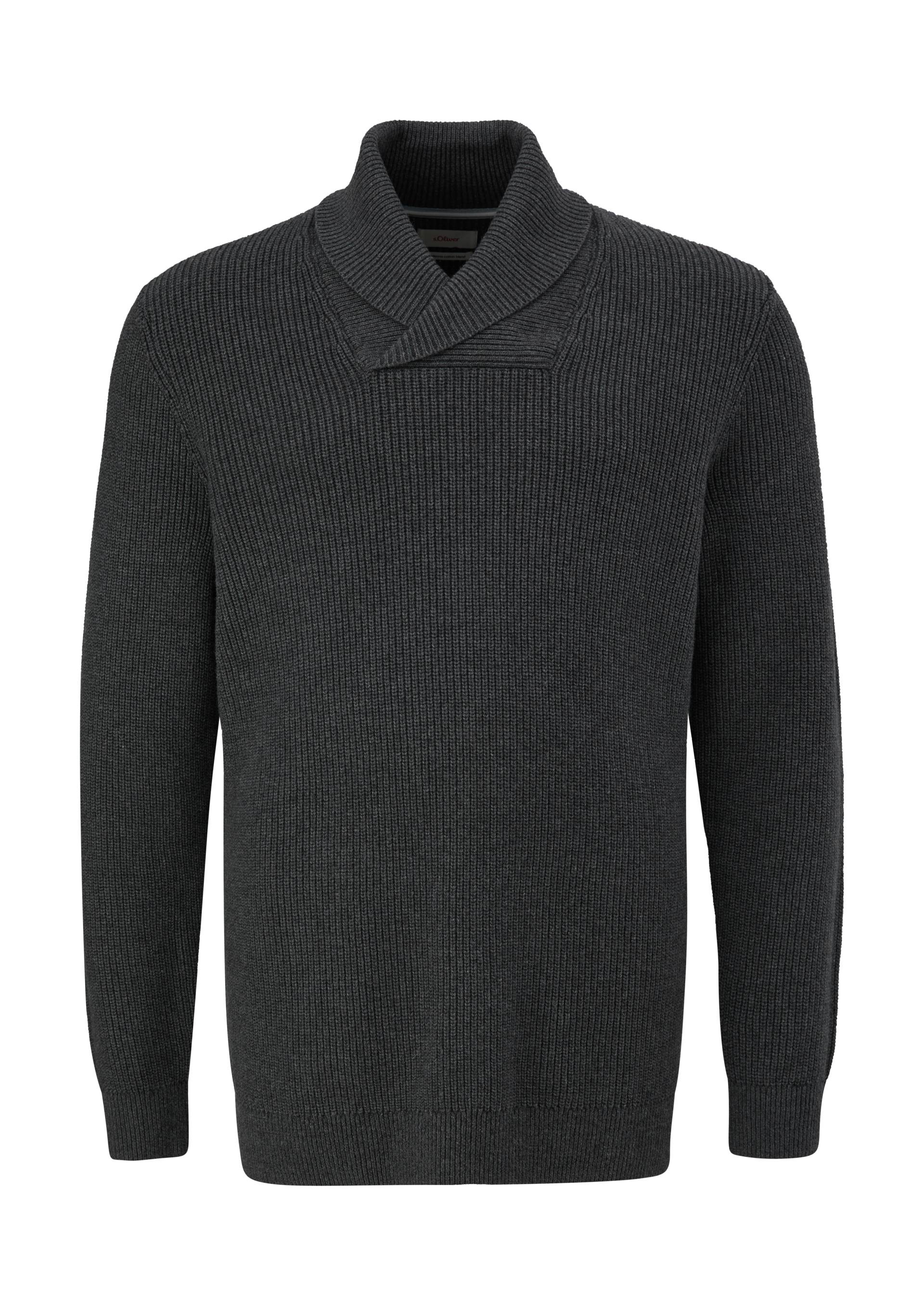 s.Oliver - Strickpullover aus Wollmix, Herren, grau von s.Oliver