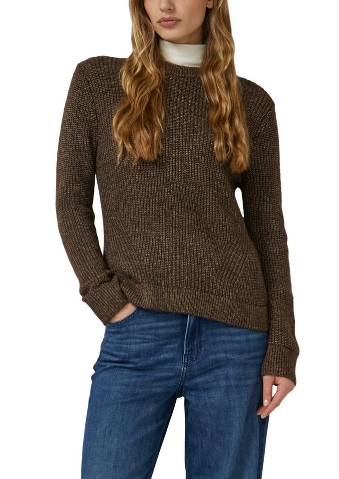 s.Oliver Strickpullover aus Wollmix und mit Strickmuster von s.Oliver