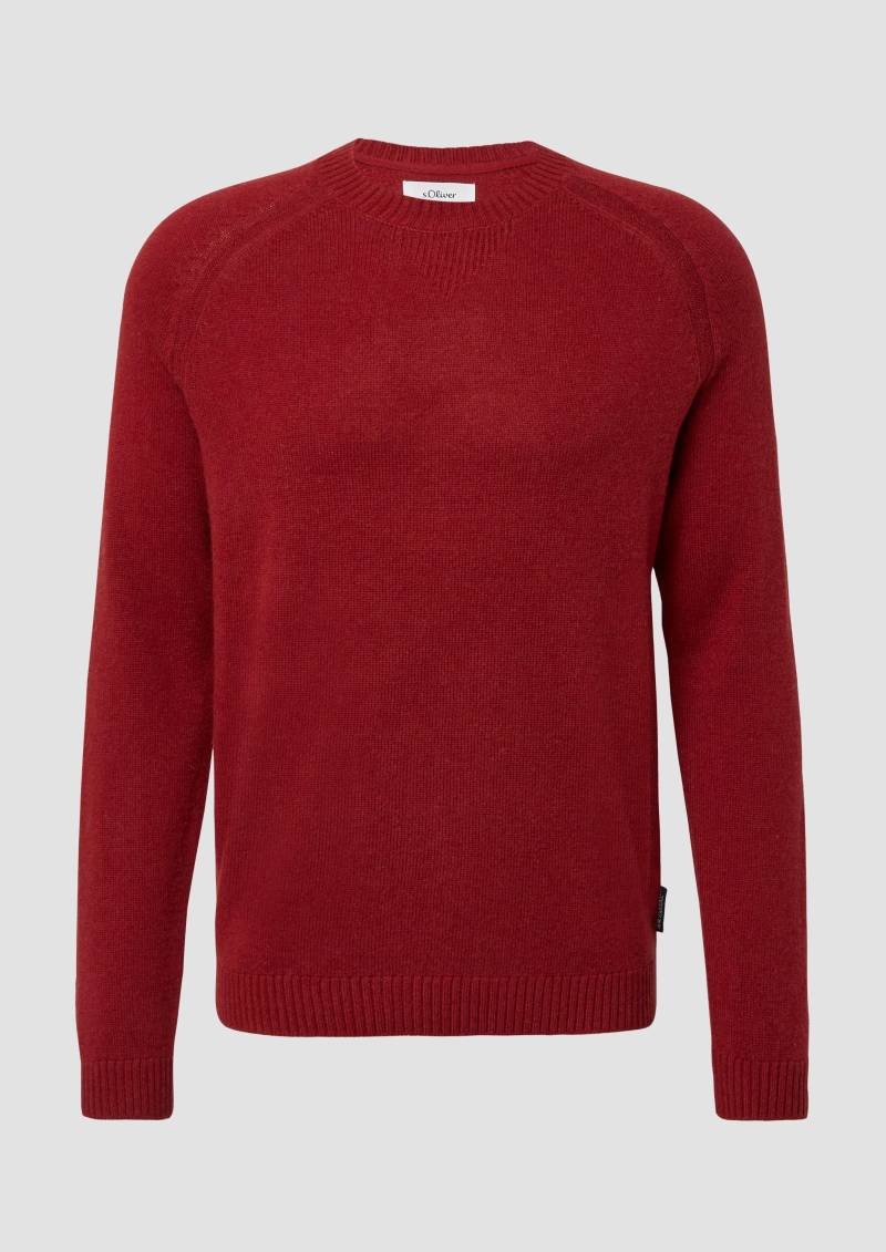 s.Oliver - Strickpullover aus reiner Lammwolle, Herren, rot von s.Oliver