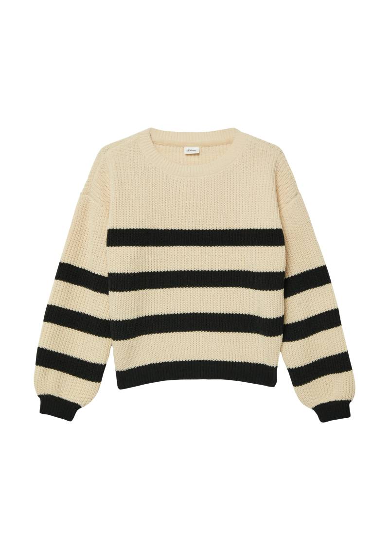s.Oliver - Strickpullover beige|schwarz von s.Oliver