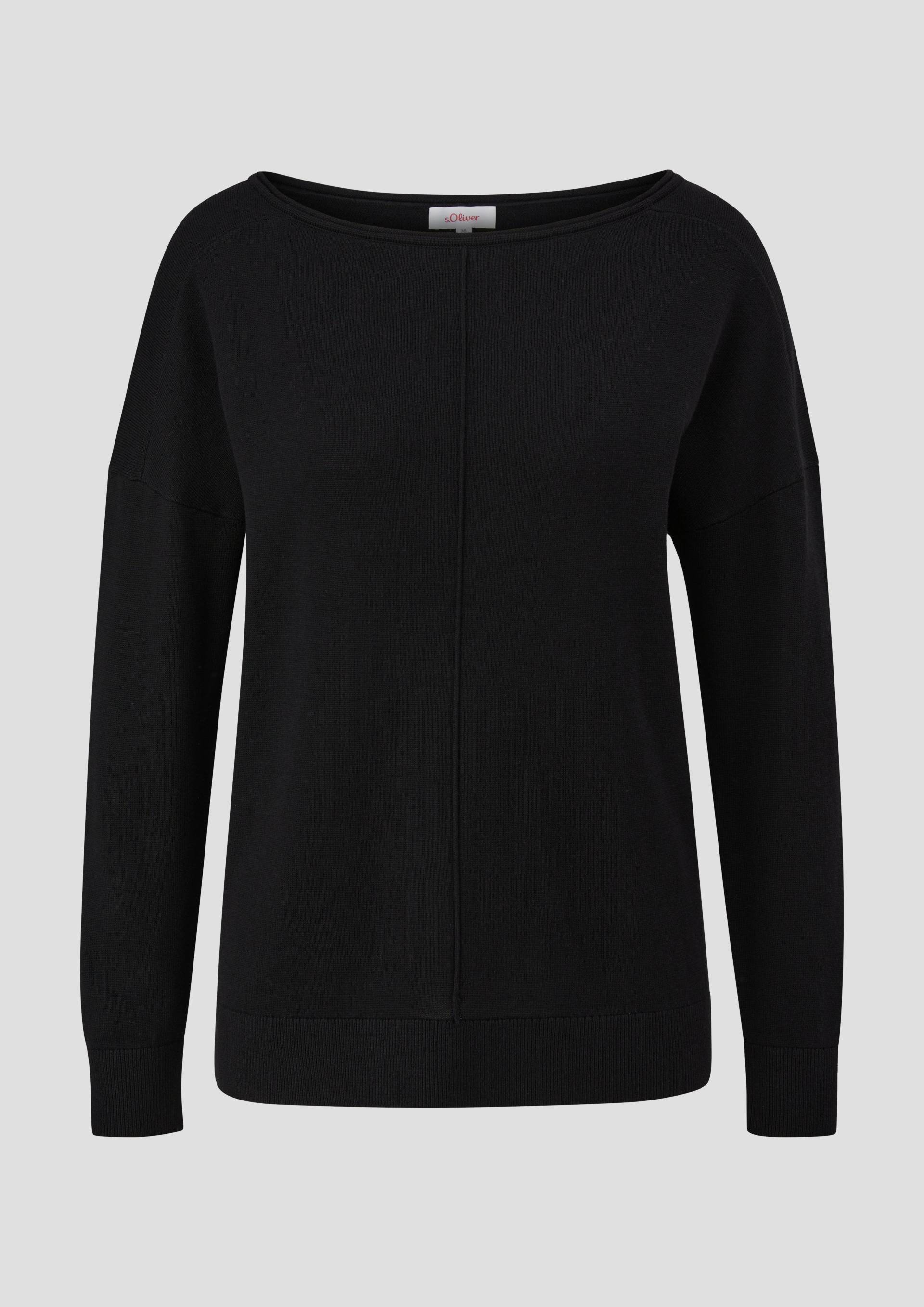 s.Oliver - Strickpullover im Loose Fit, Damen, schwarz von s.Oliver