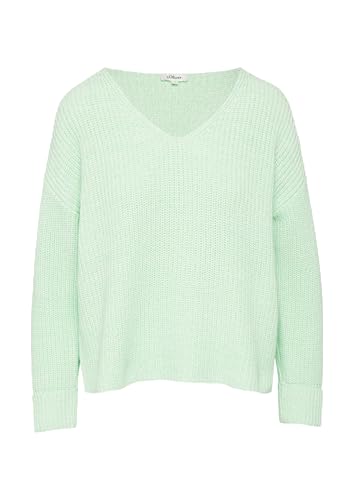 Strickpullover im Relaxed Fit aus Baumwollmix Minze 36 von s.Oliver