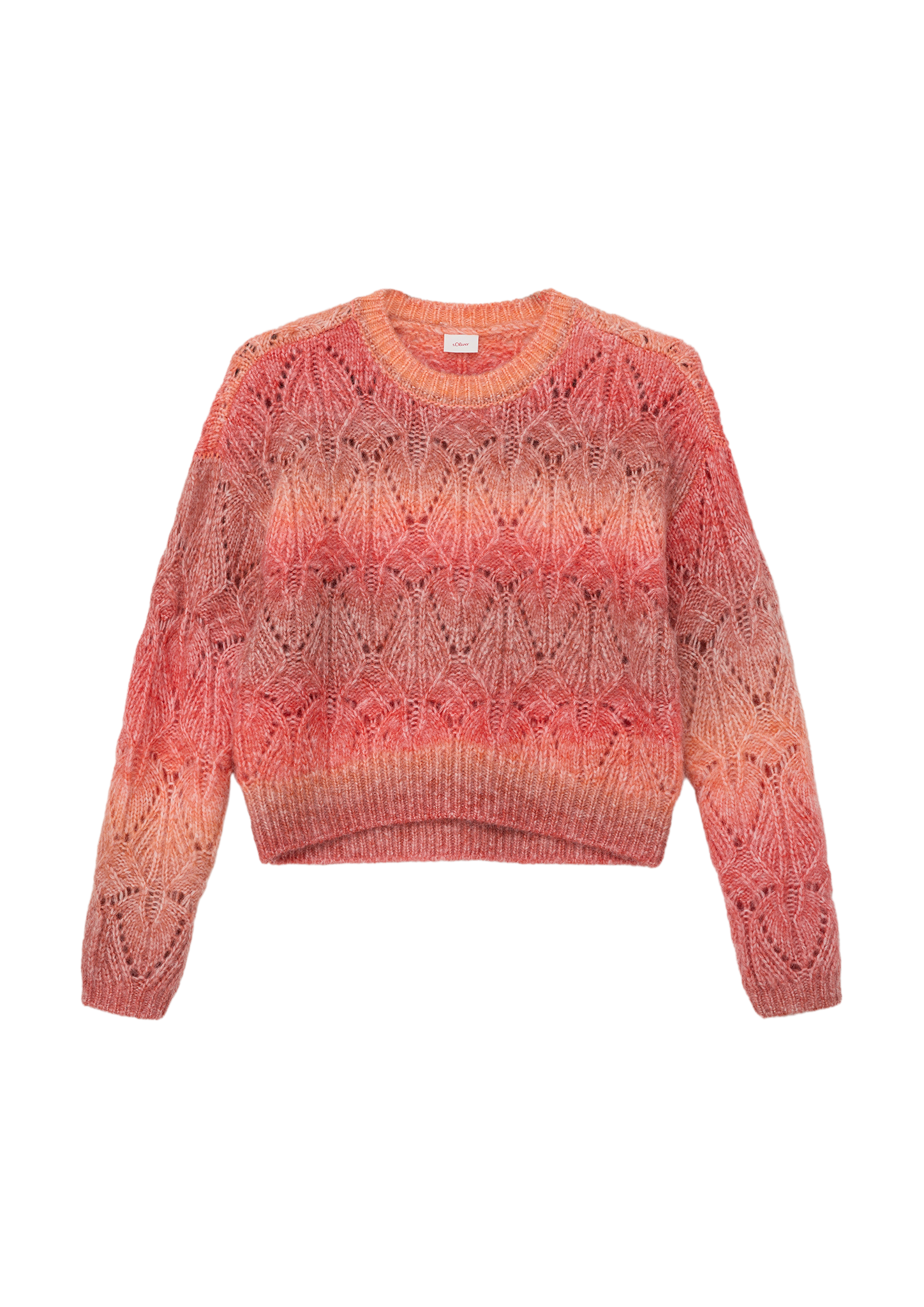 s.Oliver - Strickpullover mit Ajourmuster, Mädchen, rot von s.Oliver