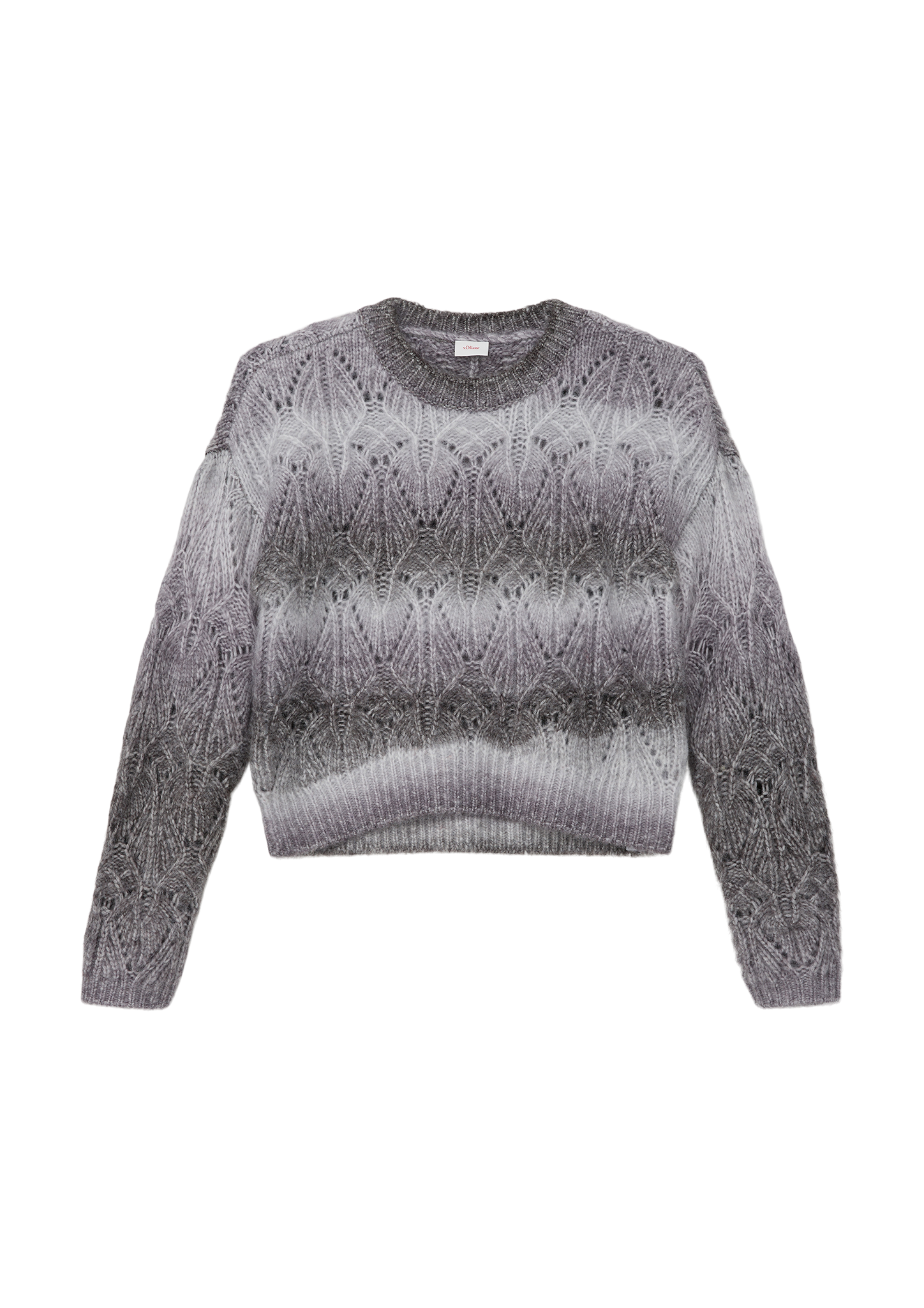 s.Oliver - Strickpullover mit Ajourmuster, Mädchen, schwarz von s.Oliver