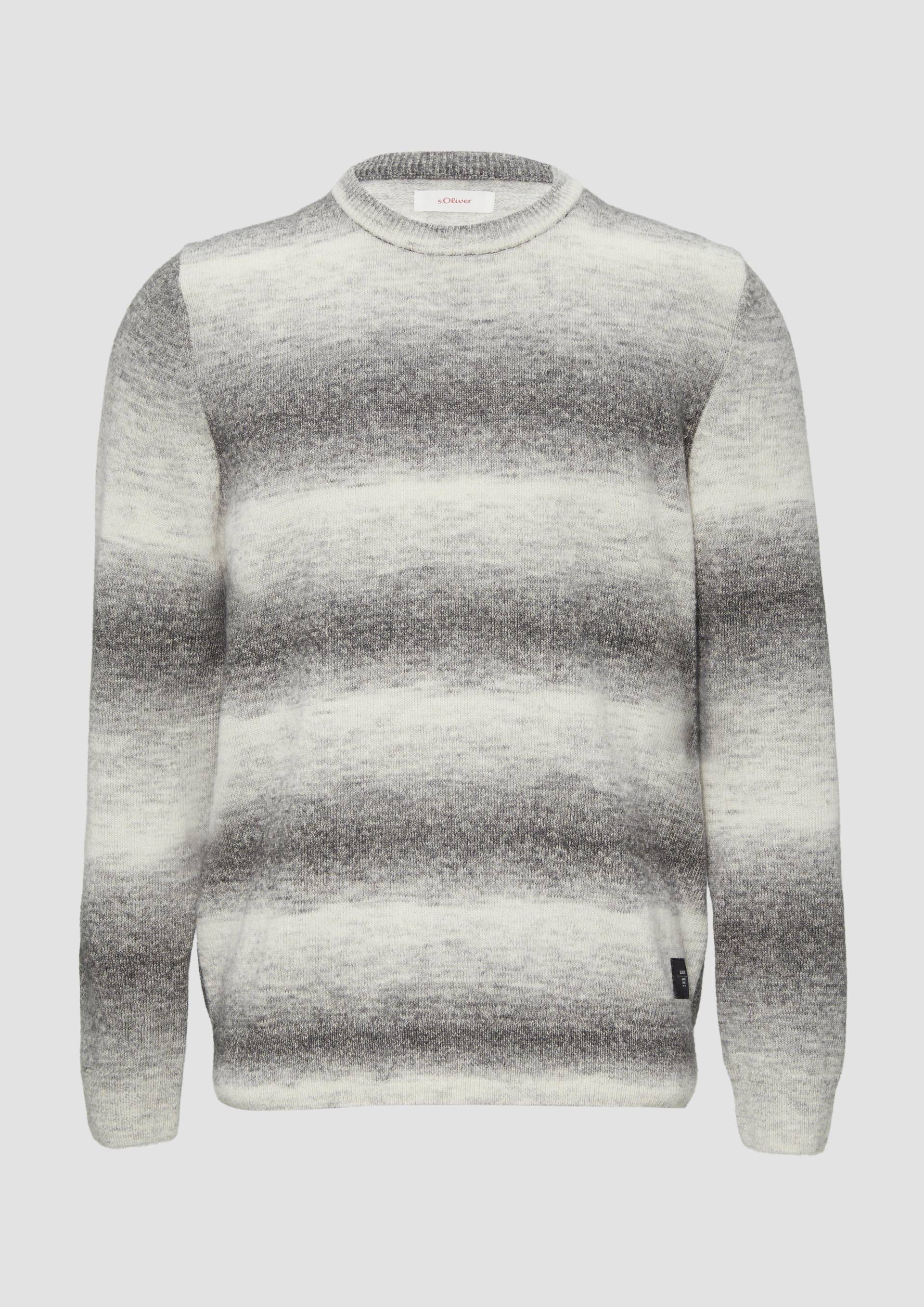 s.Oliver - Strickpullover mit Colour-Blocking, Herren, grau von s.Oliver