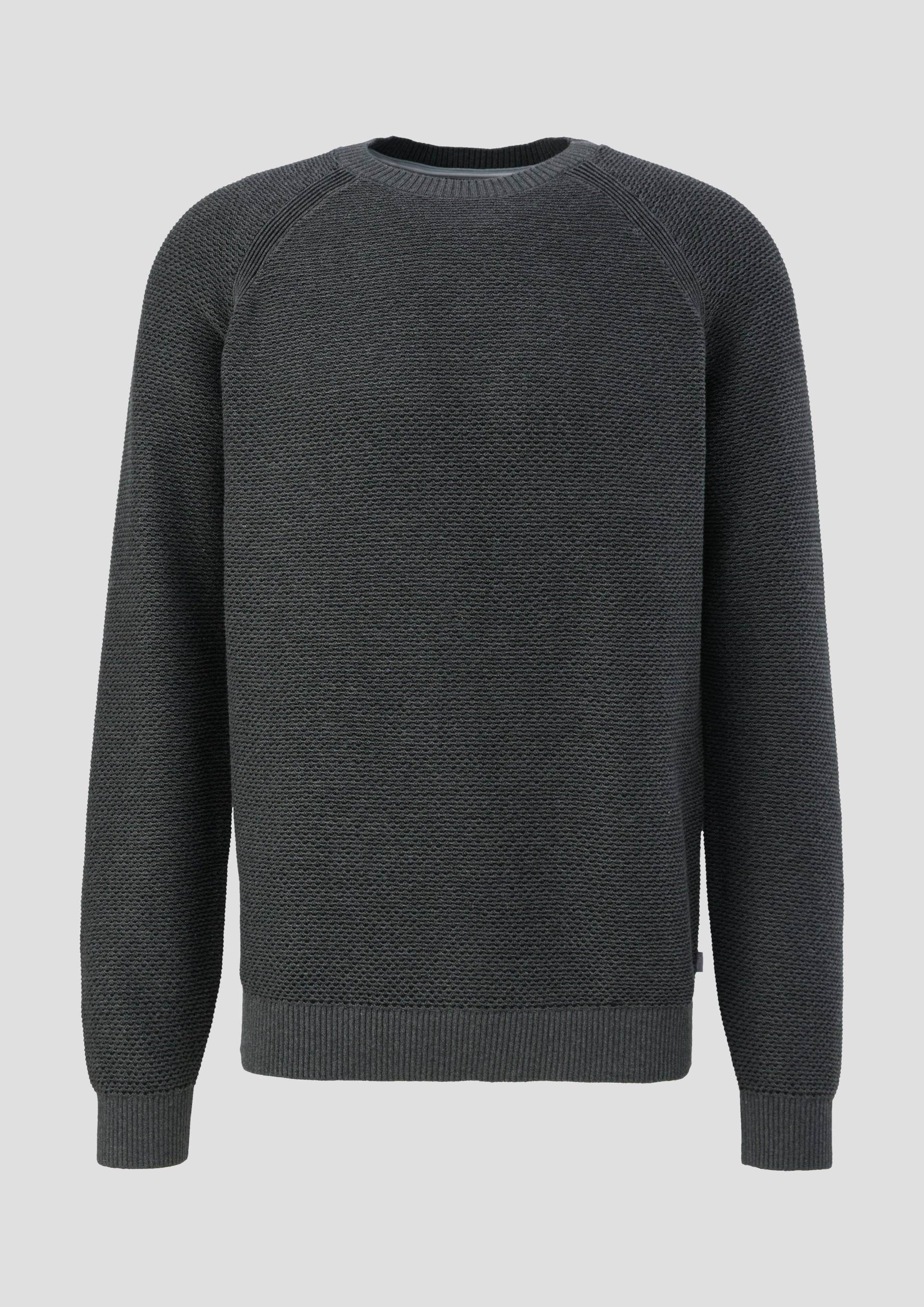 s.Oliver - Strickpullover mit Crew Neck, Herren, grau von s.Oliver