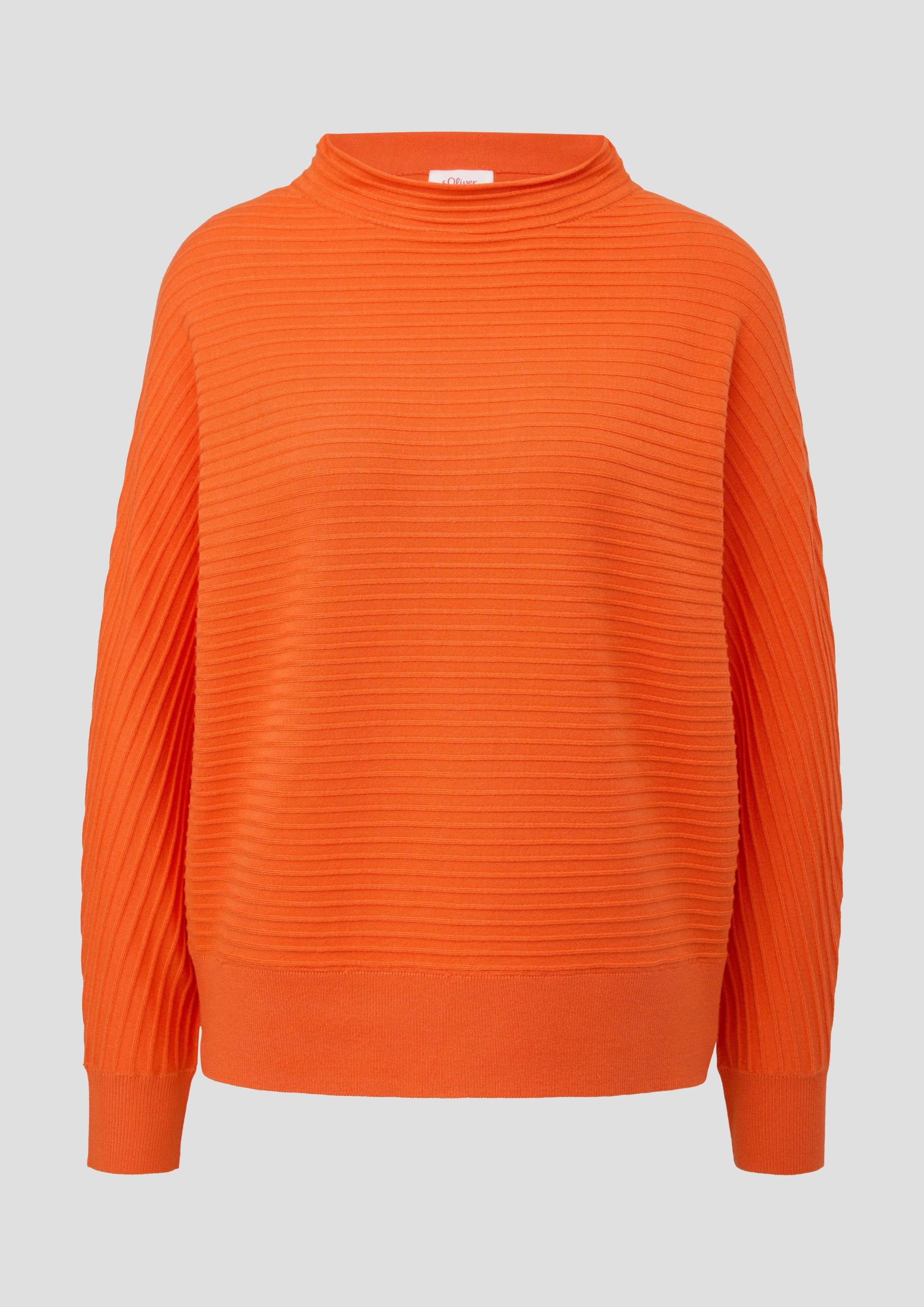 s.Oliver - Strickpullover mit Fledermausärmeln, Damen, Orange von s.Oliver