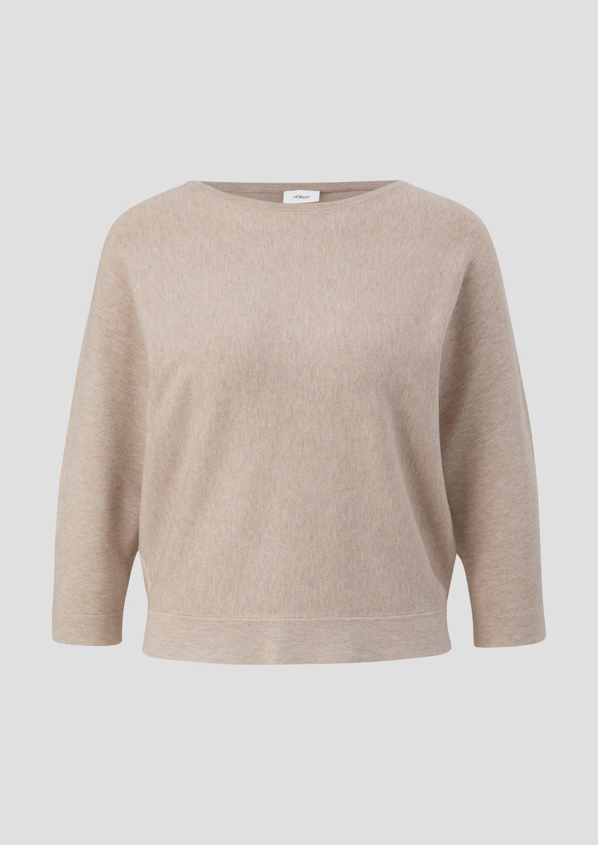 s.Oliver - Strickpullover mit Fledermausarm, Damen, Beige von s.Oliver