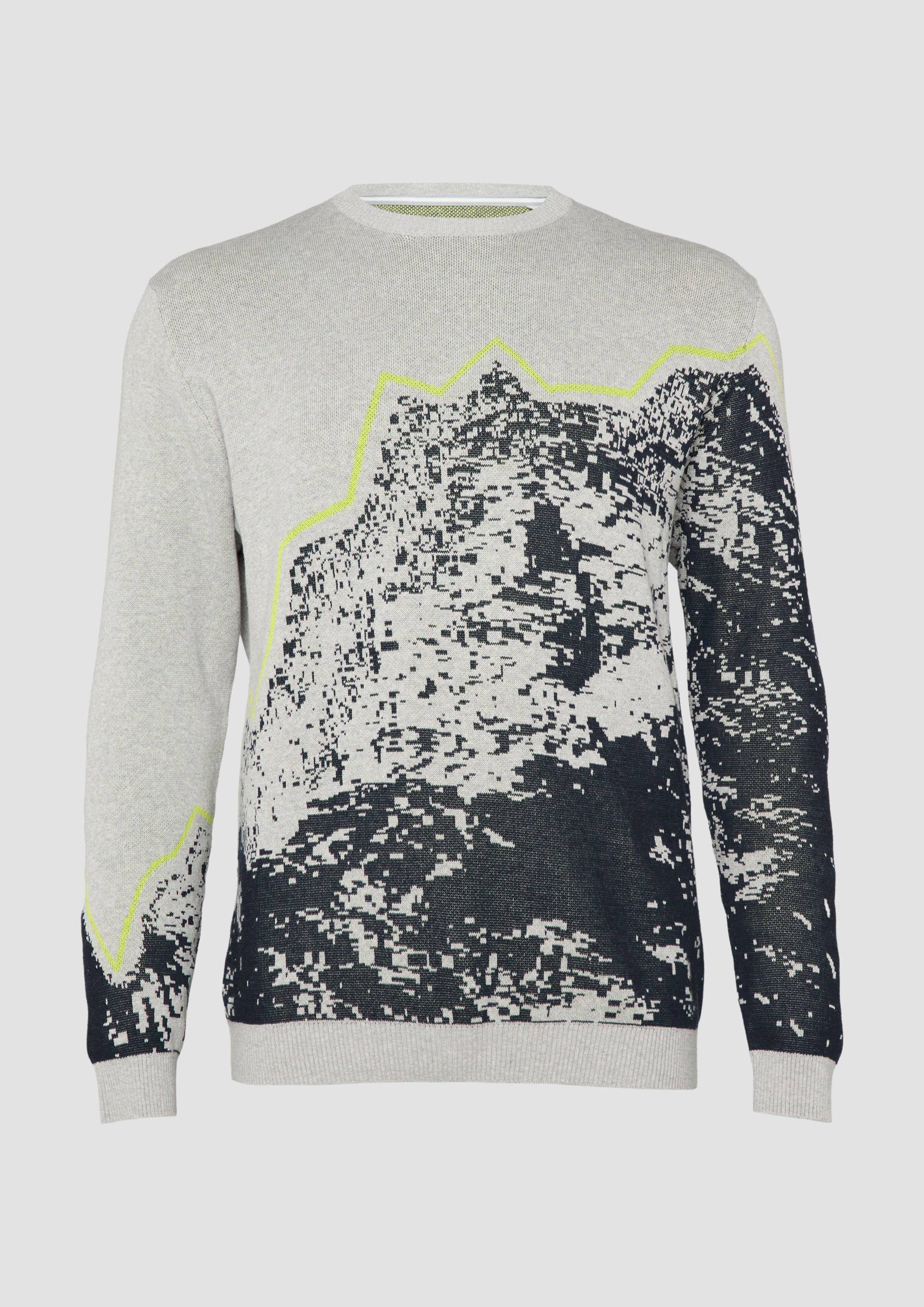 s.Oliver - Strickpullover mit Jacquard-Artwork, Herren, grau s.Oliver - Strickpullover mit Jacquard-Artwork, Herren, grau von s.Oliver