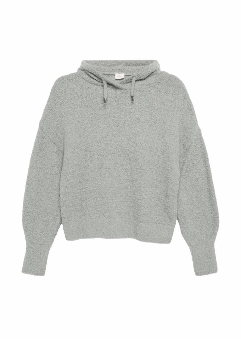 s.Oliver - Strickpullover mit Kapuze im Relaxed Fit, Mädchen, grau von s.Oliver