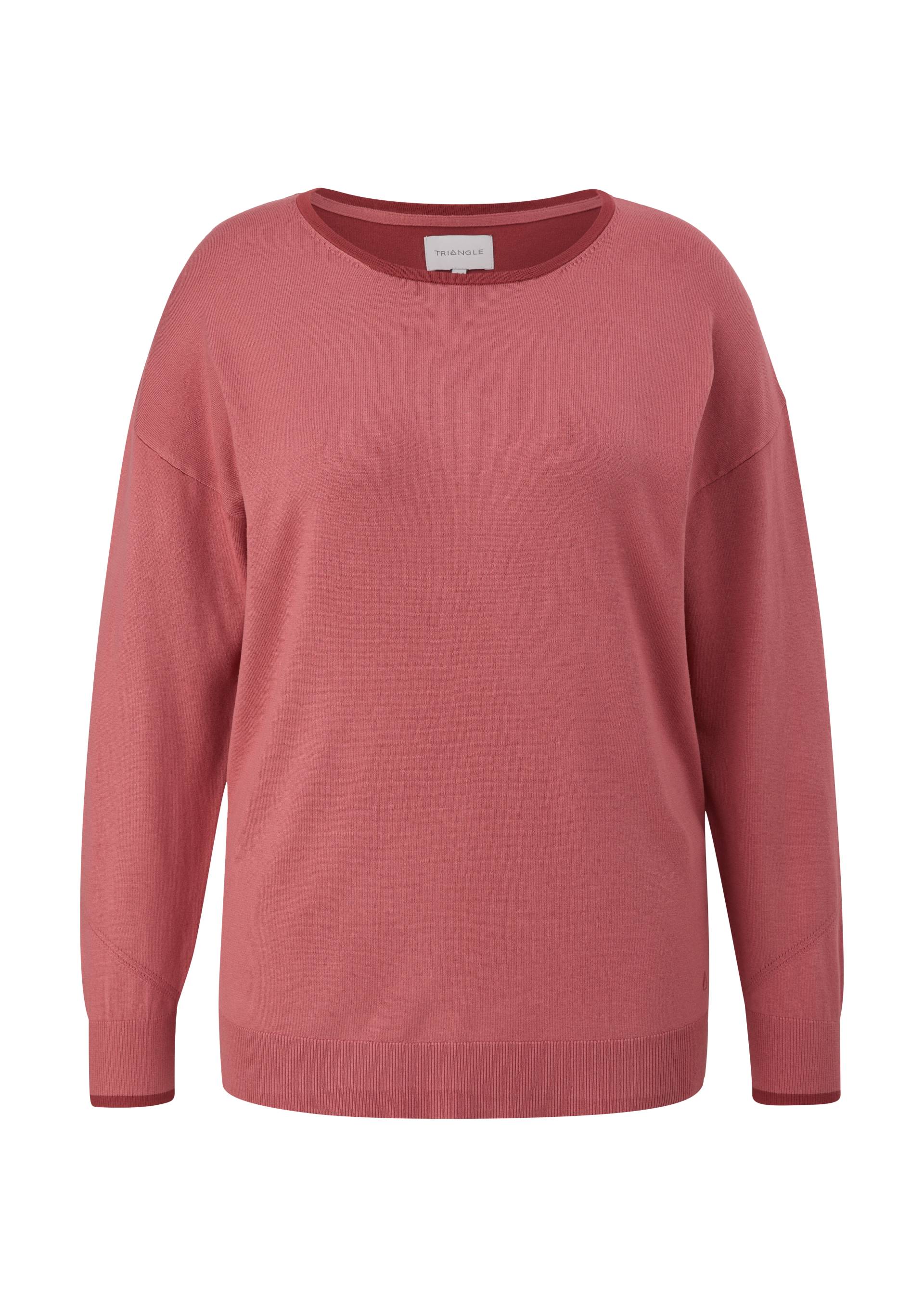 s.Oliver - Strickpullover mit Konstrastdetails, Damen, rot von s.Oliver