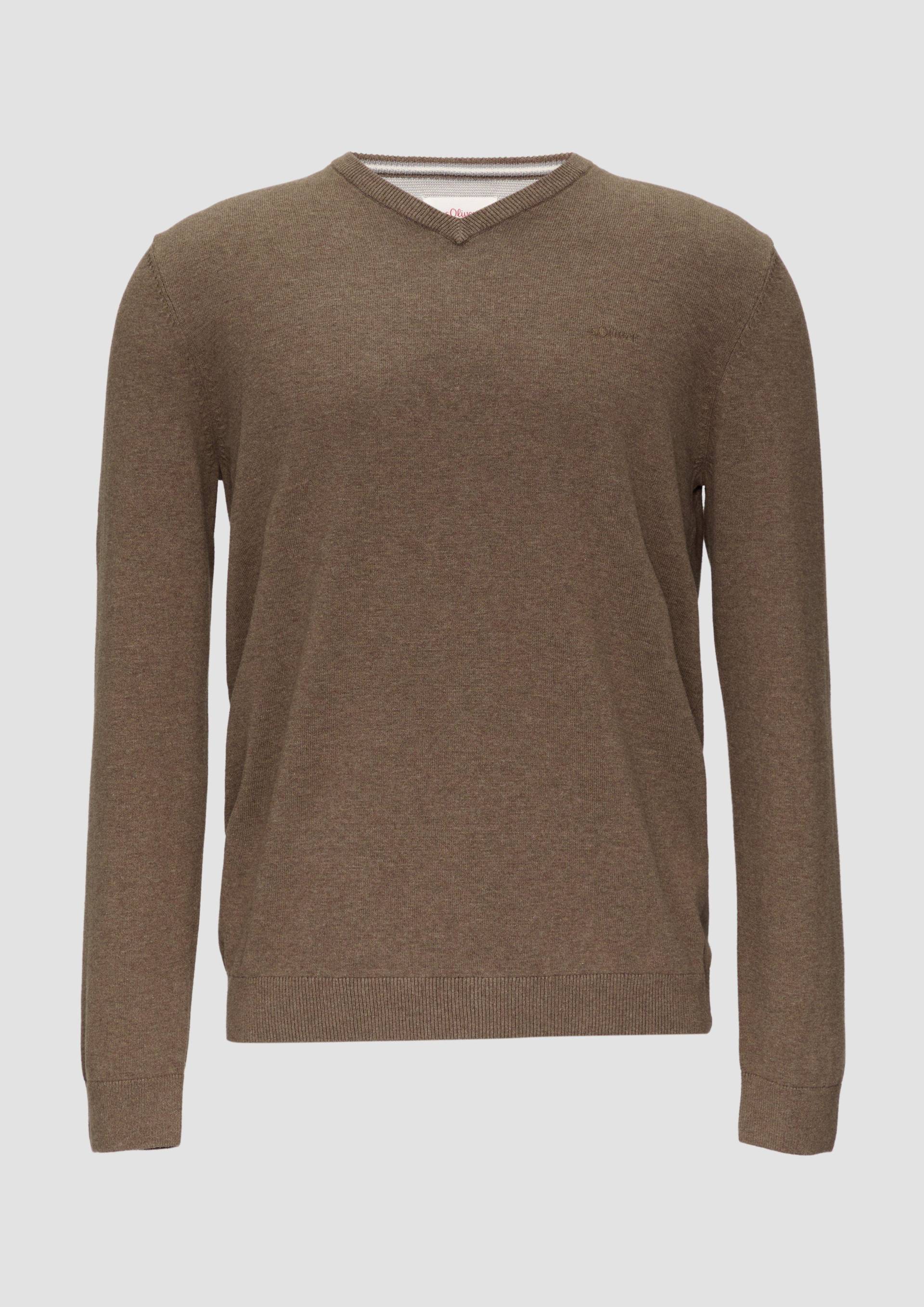 s.Oliver - Strickpullover mit Logo-Stickerei, Herren, braun s.Oliver - Strickpullover mit Logo-Stickerei, Herren, braun von s.Oliver