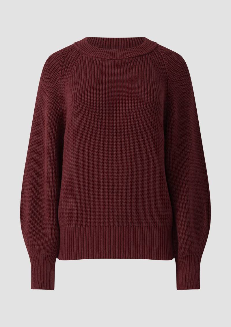 s.Oliver - Strickpullover mit Raglanärmeln im Relaxed Fit, Damen, rot von s.Oliver