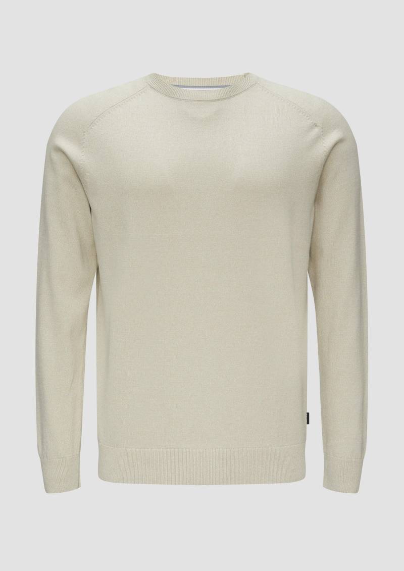 s.Oliver - Strickpullover mit Raglanärmeln, Herren, Beige von s.Oliver