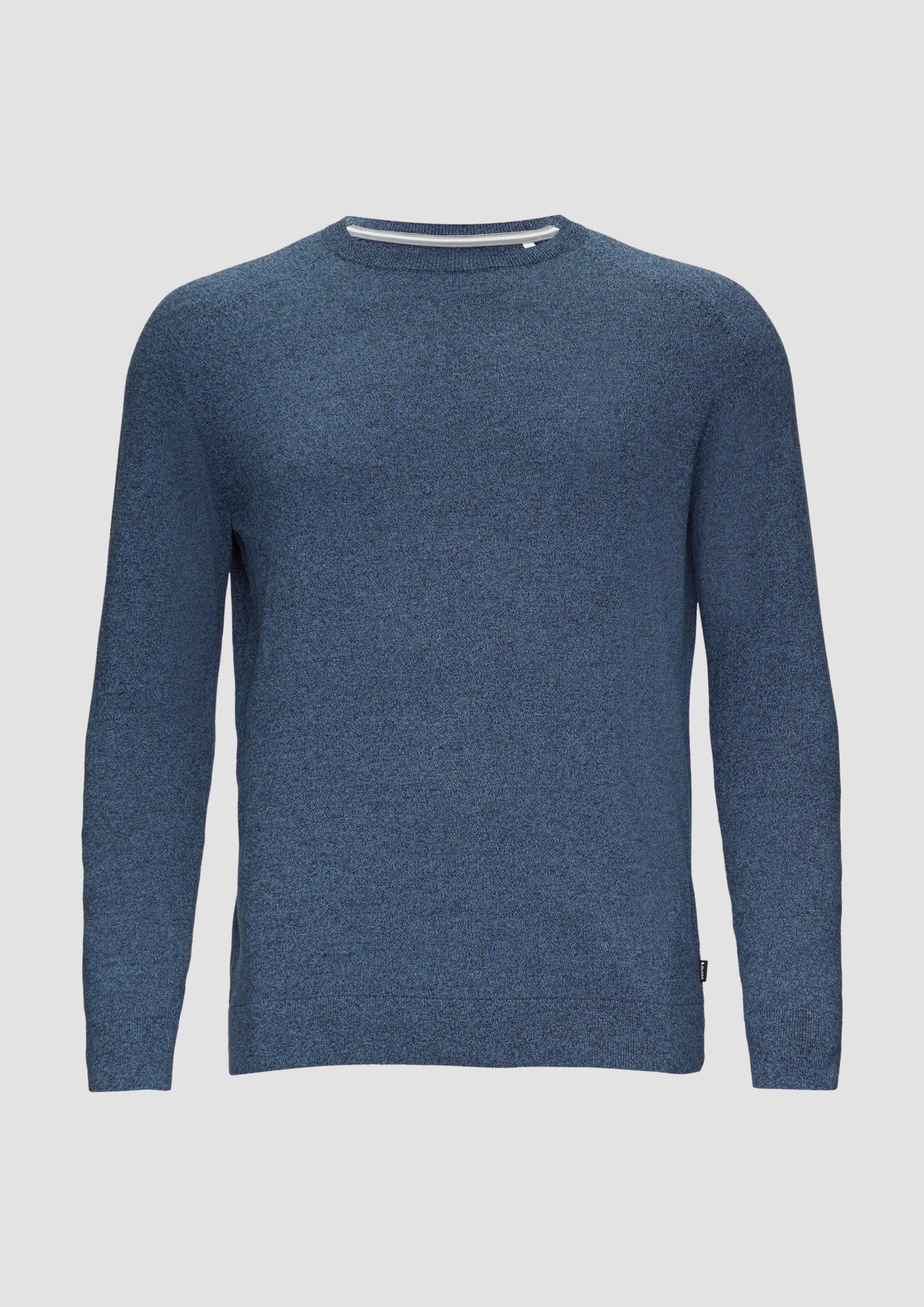 s.Oliver - Strickpullover mit Rippbündchen, Herren, blau s.Oliver - Strickpullover mit Rippbündchen, Herren, blau von s.Oliver