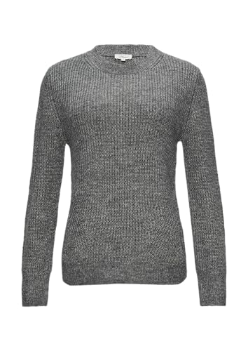 s.Oliver Strickpullover mit Rippdetail und Crew Neck Graphit 48 von s.Oliver