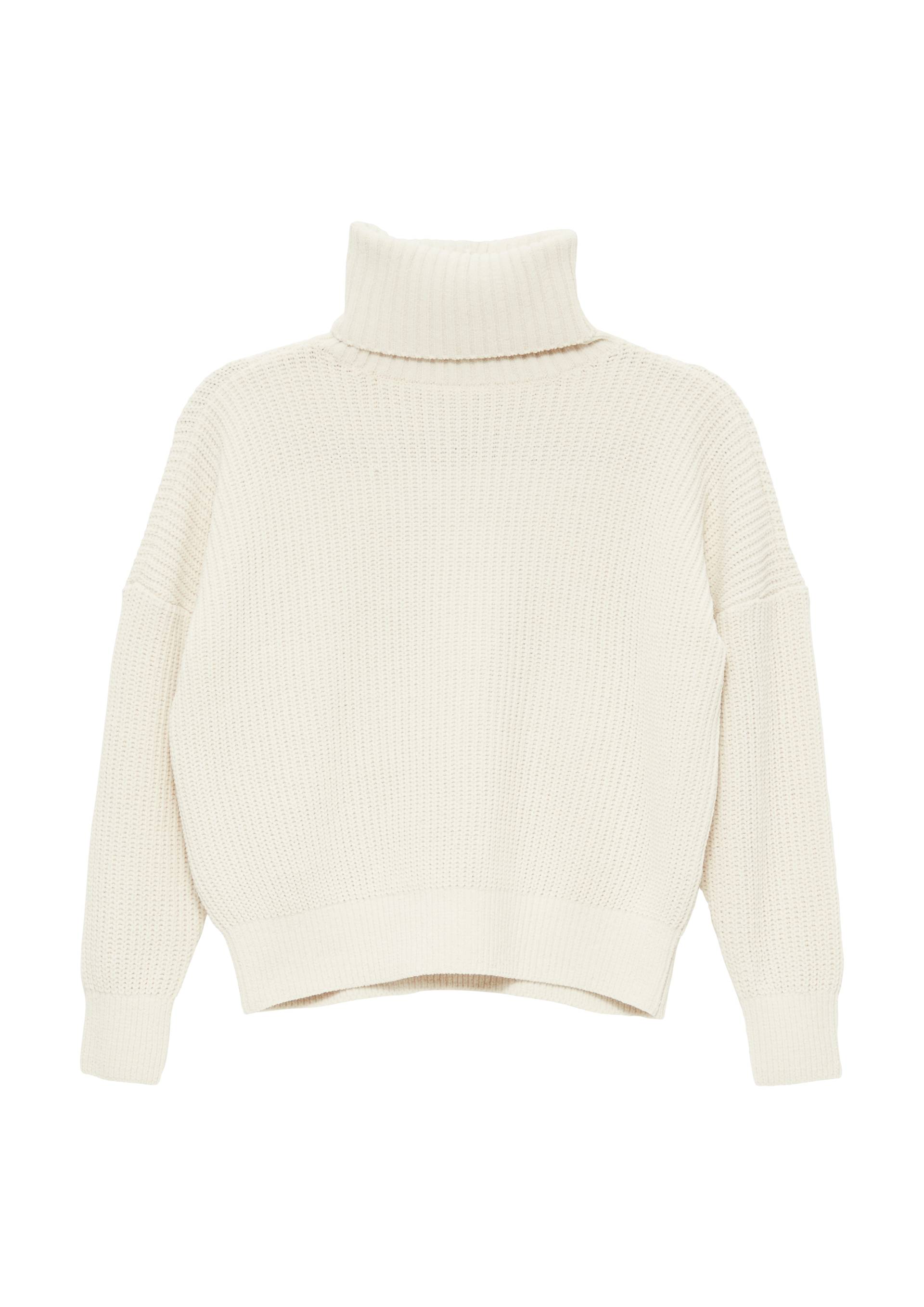 s.Oliver - Strickpullover mit Rollkragen im Relaxed Fit, Mädchen, Beige von s.Oliver