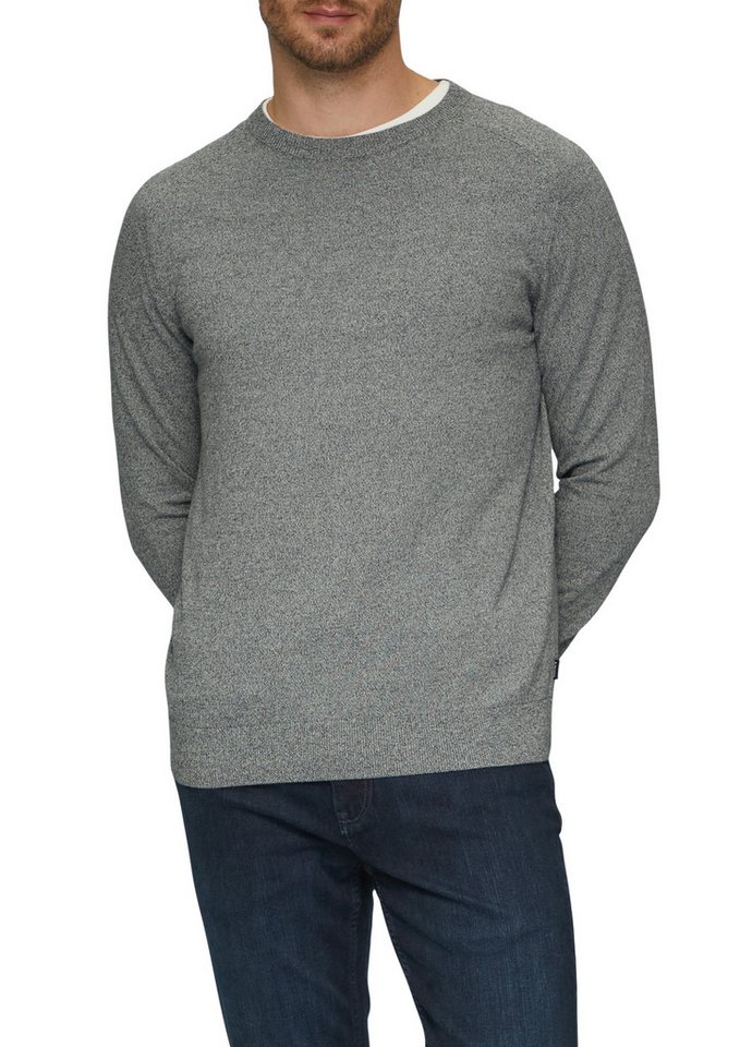s.Oliver Strickpullover mit Rundhals und in melierter Optik von s.Oliver
